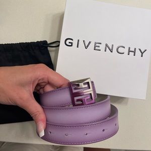 *AUTHENTIC* 9/10 CONDITION REVERSIBLE GIVENCHY BELT (Purple & White)